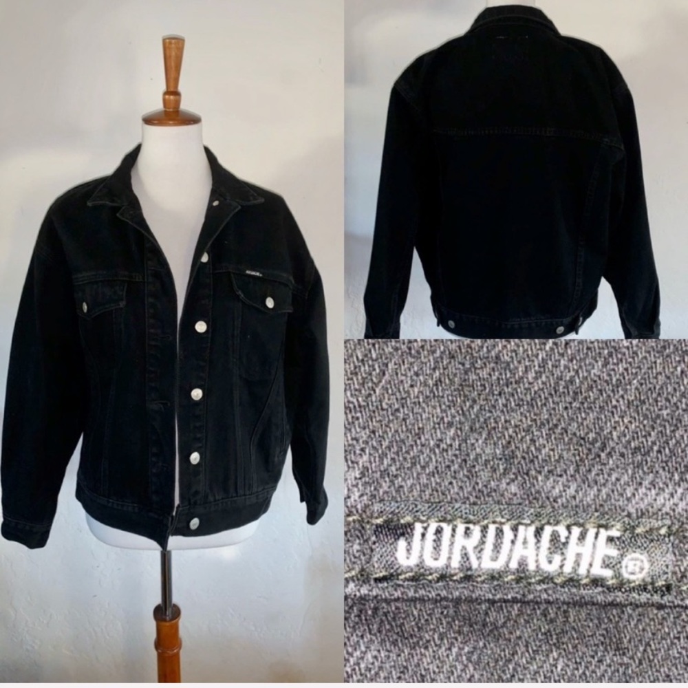 Jordache vintage black jean jacket